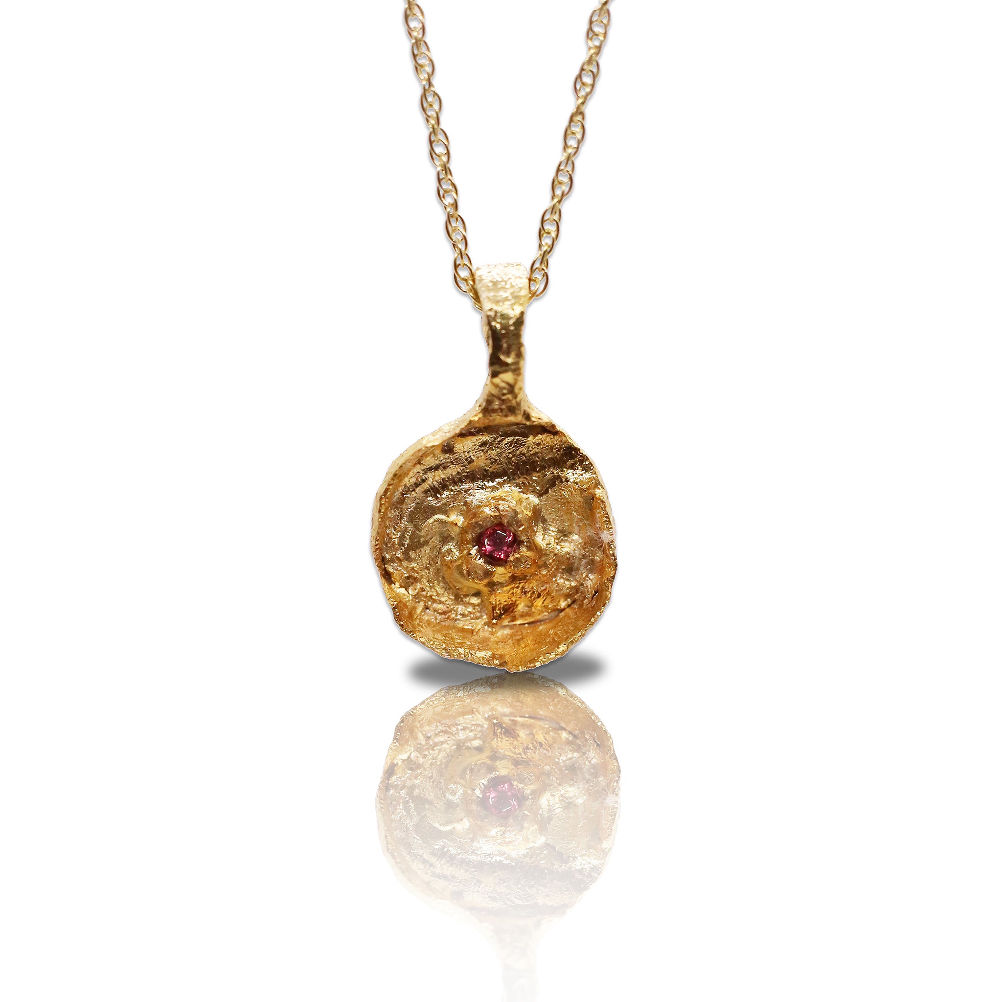 The Circulus Sunken Pink Tourmaline Amulet